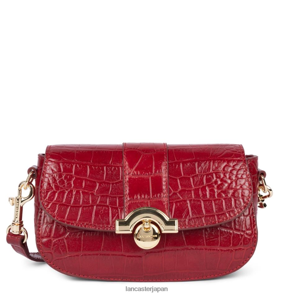 バッグ Lancaster Paris クロスボディバッグ エキゾチック クロコ CN カーミン 女性 VB8ZLR2410