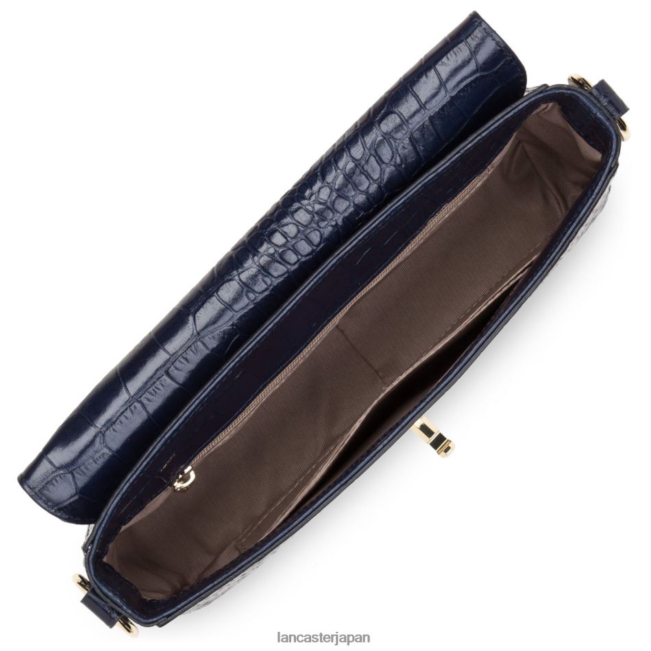バッグ Lancaster Paris バゲットバッグ エキゾチッククロコCN ブルーフォンセ 女性 VB8ZLR4412