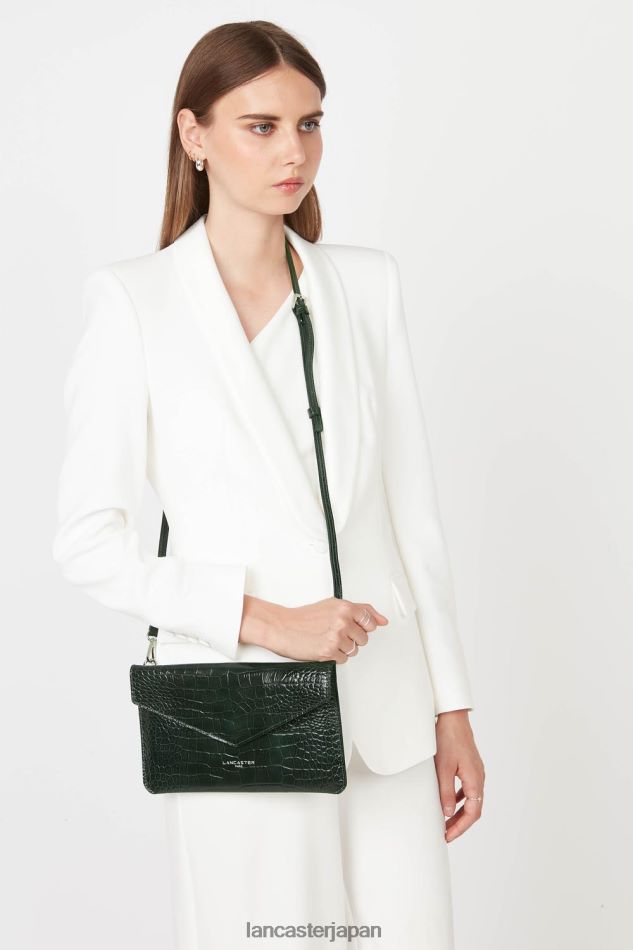 バッグ Lancaster Paris クラッチ エキゾチック レザード & クロコ FR ヴェールフォレ 女性 VB8ZLR1257