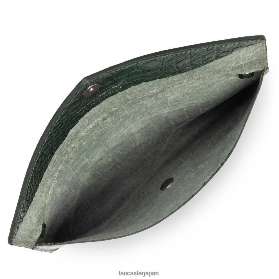 バッグ Lancaster Paris クラッチ エキゾチック レザード & クロコ FR ヴェールフォレ 女性 VB8ZLR1257