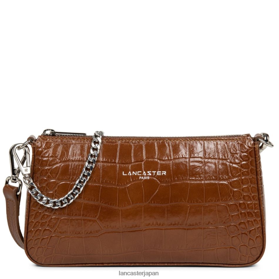 バッグ Lancaster Paris スモール クロスボディ バッグ エキゾチック レザード & クロコ FR カラメル 女性 VB8ZLR195