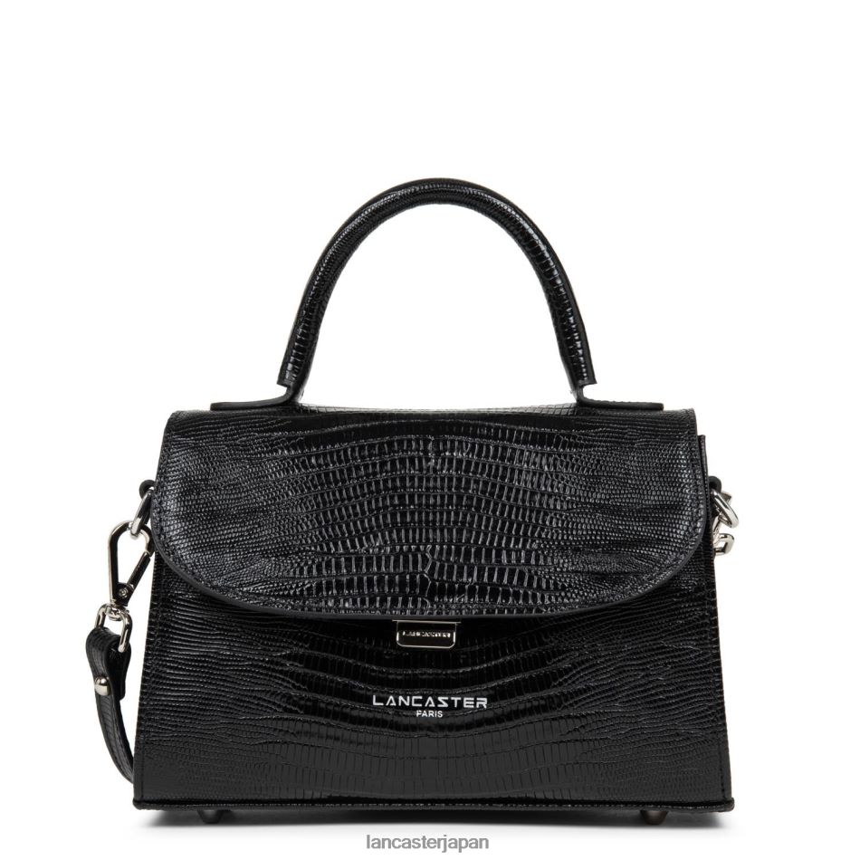 バッグ Lancaster Paris スモールハンドバッグエキゾチックレザード＆クロコFR ノワール・レザール 女性 VB8ZLR205