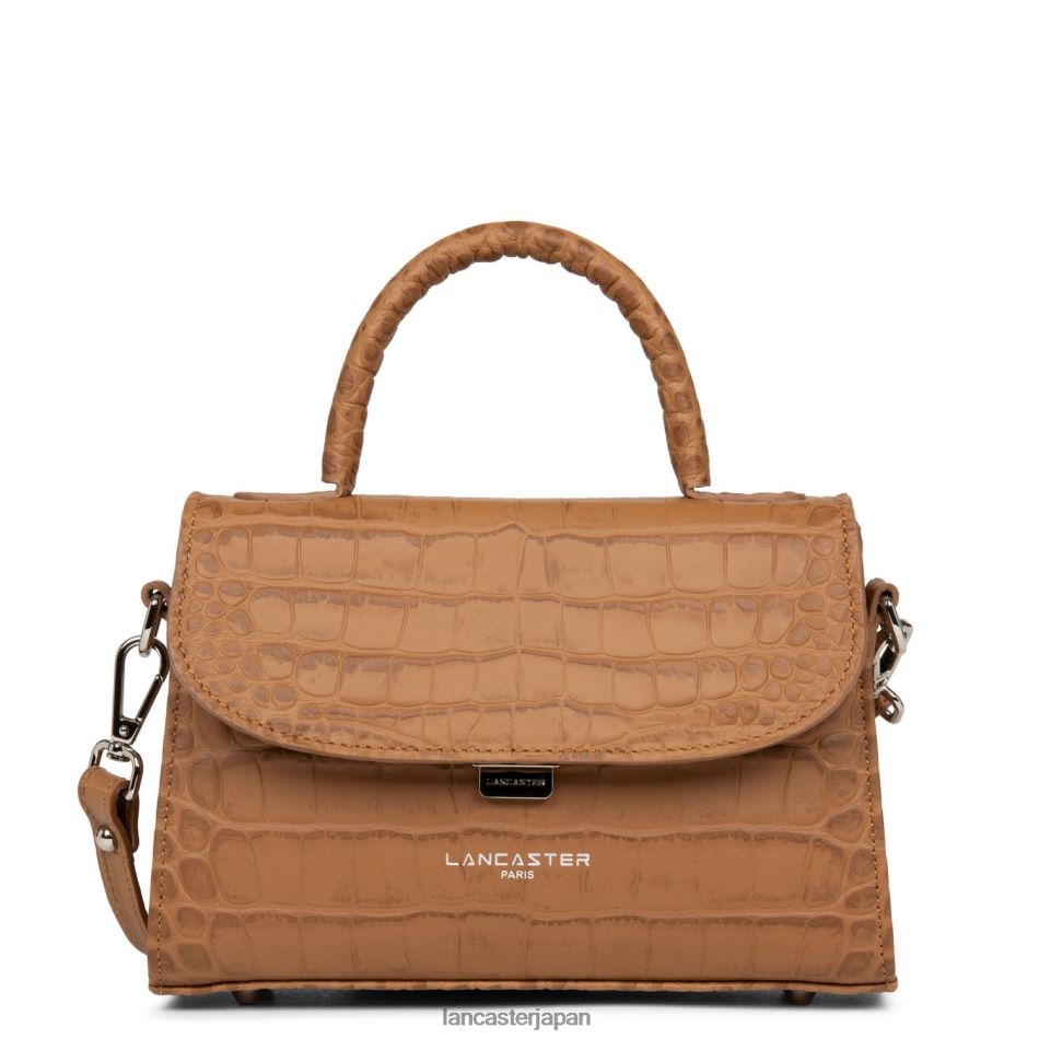 バッグ Lancaster Paris スモールハンドバッグエキゾチックレザード＆クロコFR キャメル 女性 VB8ZLR214