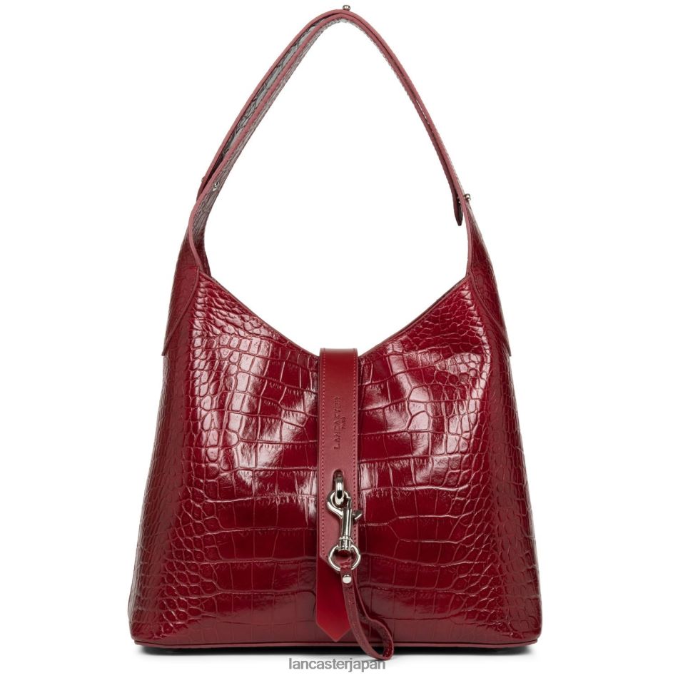 バッグ Lancaster Paris ホーボーバッグ エキゾチック クロコ FR カーミン 女性 VB8ZLR4420
