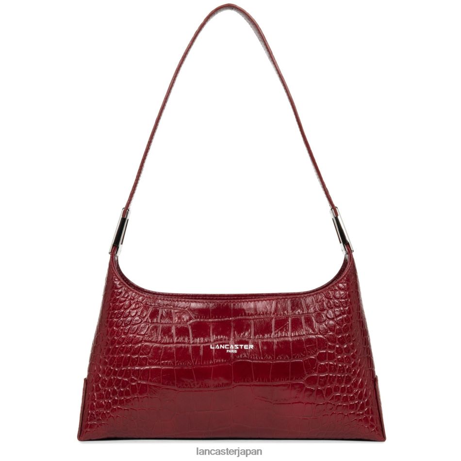 バッグ Lancaster Paris バゲットバッグ エキゾチック レザード & クロコ FR カーミン 女性 VB8ZLR450