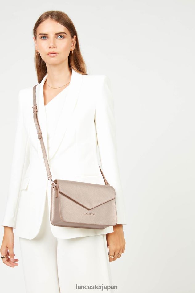 バッグ Lancaster Paris M クロスボディバッグ サフィアーノ シグネチャー シャンパン 女性 VB8ZLR2110