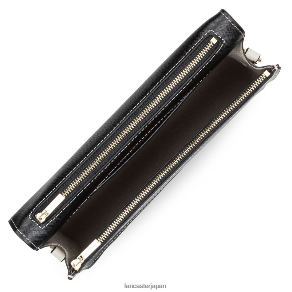 バッグ Lancaster Paris M クロスボディバッグ サフィアーノ シグネチャー ノワール-シャンパン-アイボリー 女性 VB8ZLR2124