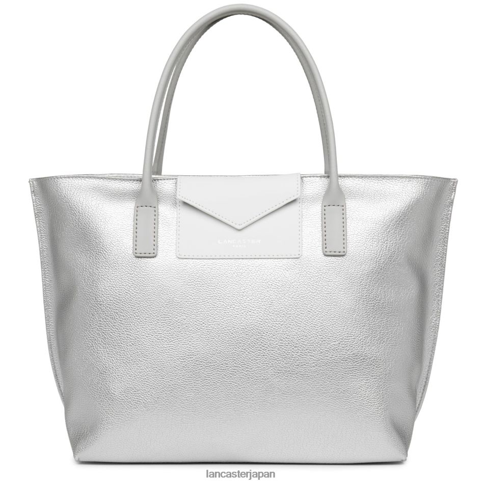 バッグ Lancaster Paris M ハンドバッグ マヤ 新品 アルジャン ブラン グリ パール 女性 VB8ZLR2776