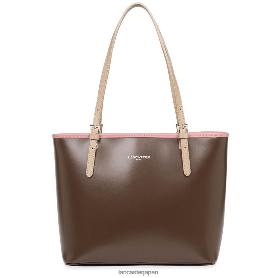 バッグ Lancaster Paris M トートバッグ スムース マロン・ローズ・アンチ・ヌード 女性 VB8ZLR3102
