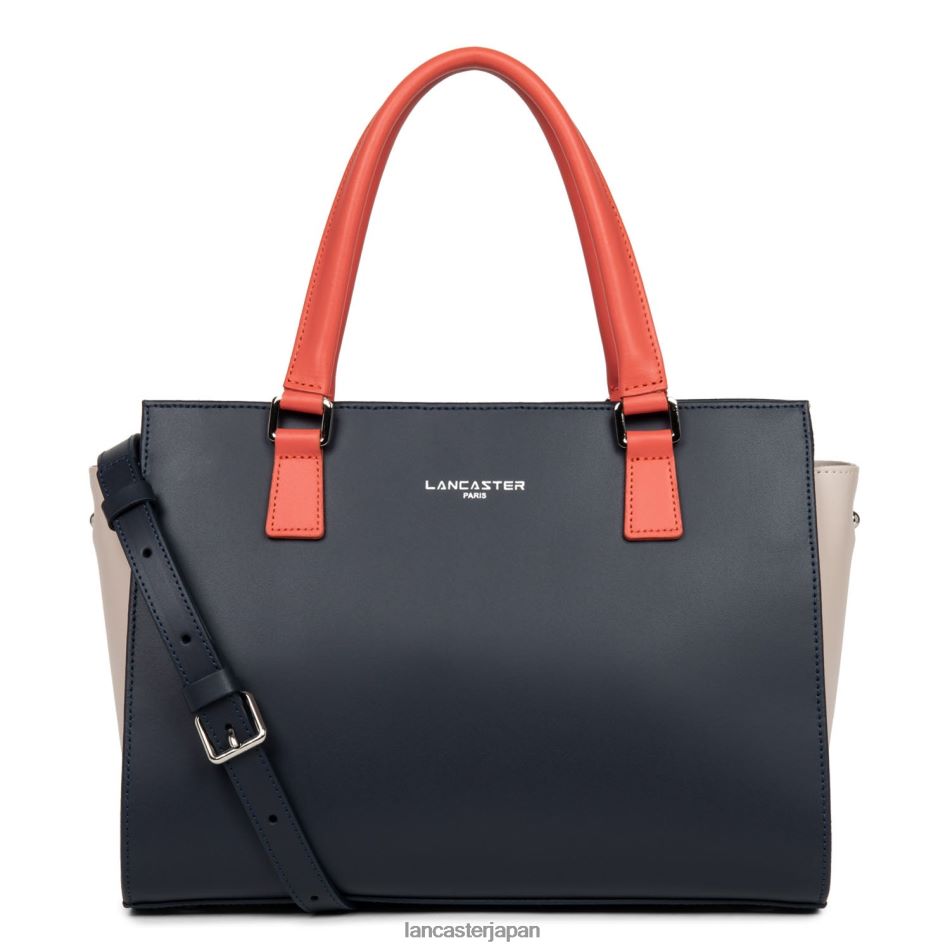 バッグ Lancaster Paris M ハンドバッグ スムース ブルー フォンセ ガレ ローズ パスク 女性 VB8ZLR795
