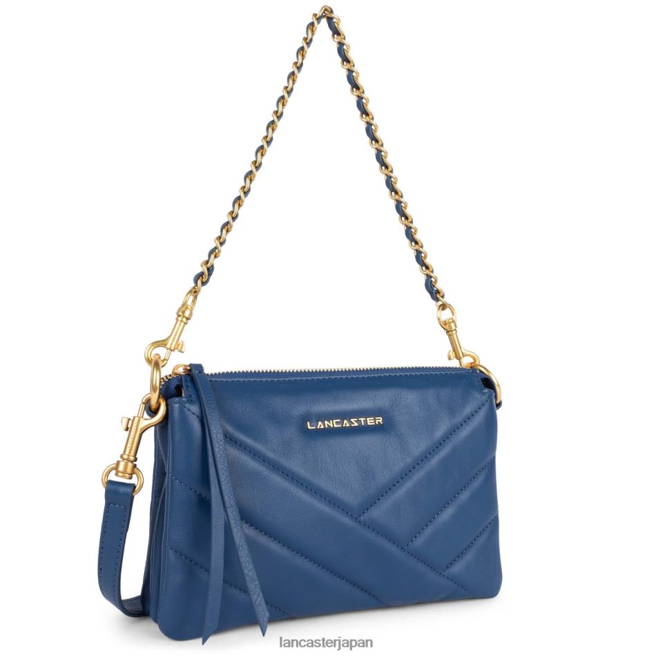 バッグ Lancaster Paris スモールクラッチソフトマトラッセ ブルー 女性 VB8ZLR1031