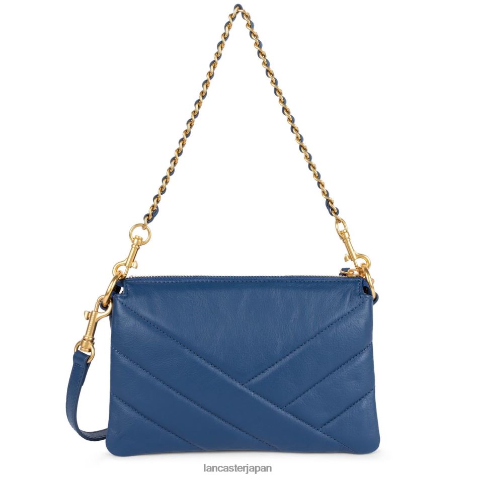 バッグ Lancaster Paris スモールクラッチソフトマトラッセ ブルー 女性 VB8ZLR1031