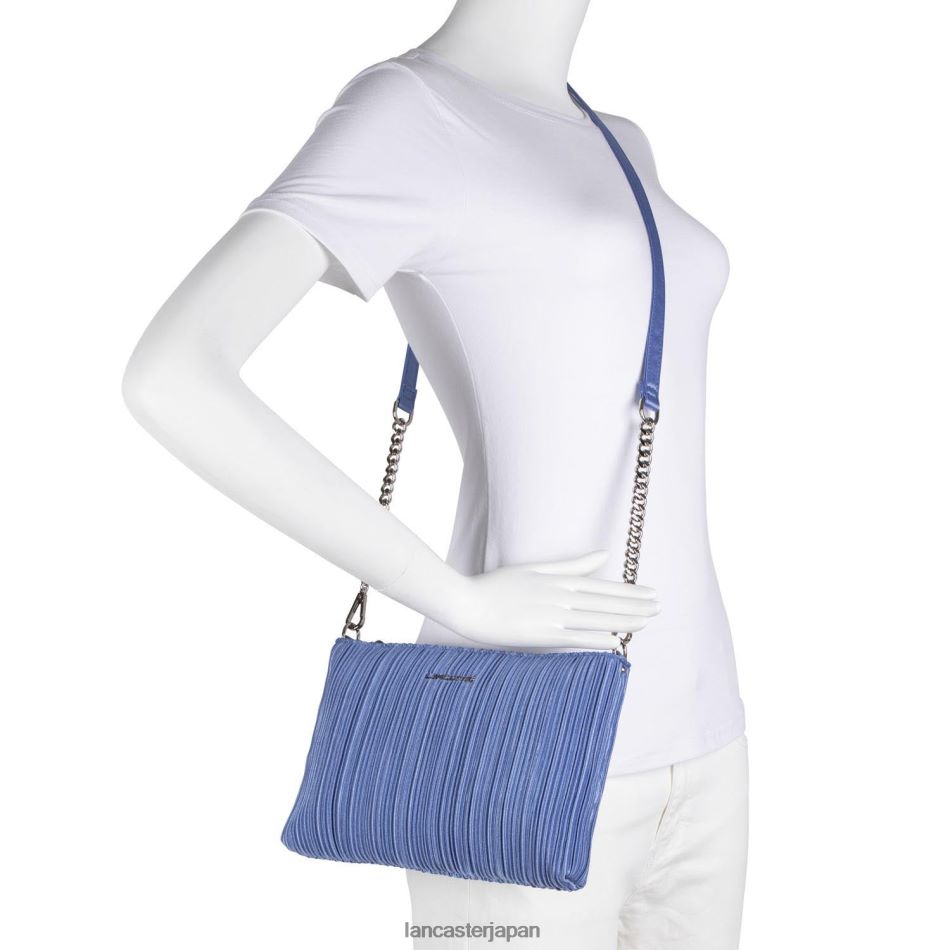バッグ Lancaster Paris クラッチセレモニー サテンドレープ ブルーアズール 女性 VB8ZLR1196