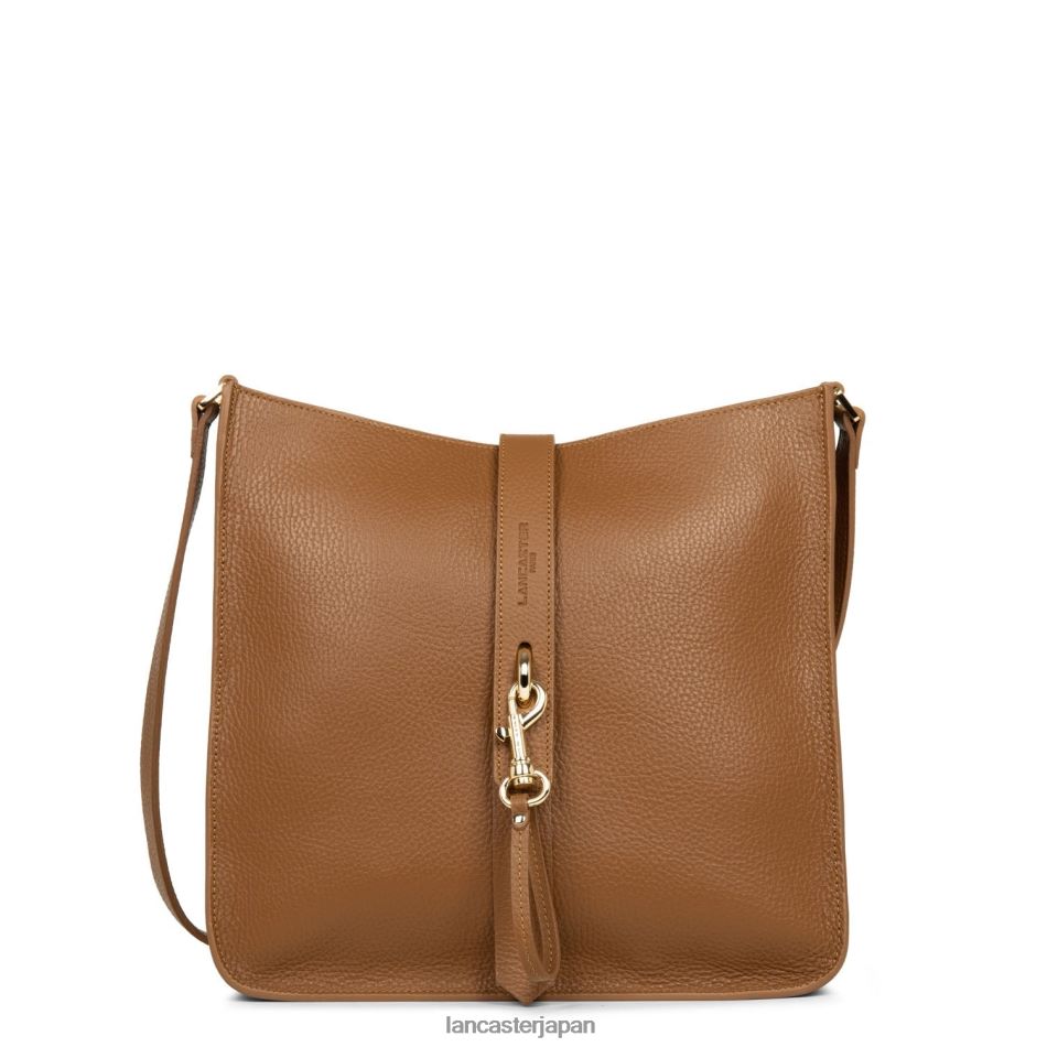 バッグ Lancaster Paris ラージ クロスボディバッグ フーロン ダブルフック オレンジ色のラクダ 女性 VB8ZLR1549