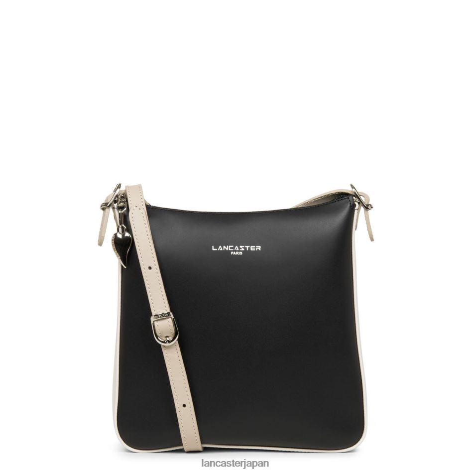 バッグ Lancaster Paris クロスボディバッグ スムース 新品 ノワール エクリュ ガレ ローズ 女性 VB8ZLR1914