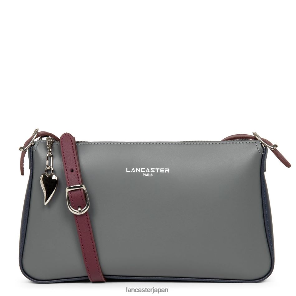 バッグ Lancaster Paris クロスボディバッグ スムース 新品 グリ ブルー フォンセ ボルドー 女性 VB8ZLR1978