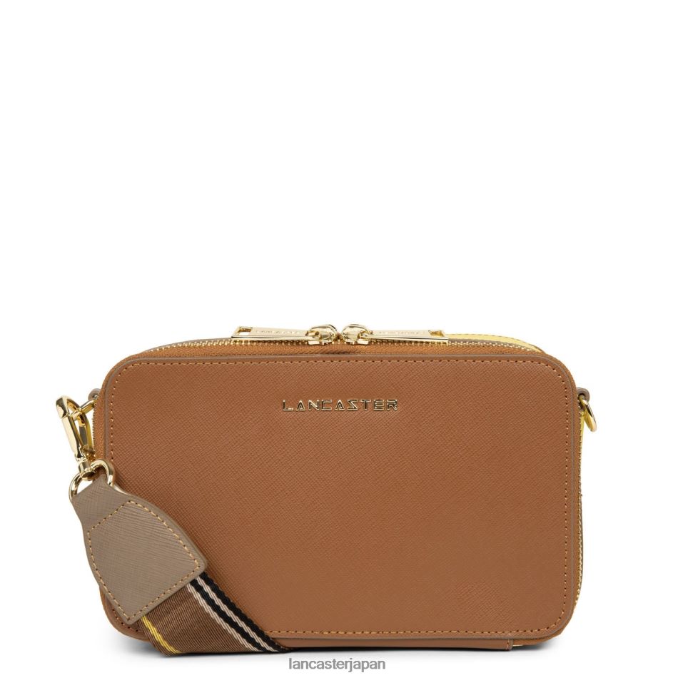 バッグ Lancaster Paris クロスボディバッグ サフィアーノ シグネチャー キャメル・ジョーヌ・ビジョン 女性 VB8ZLR2077