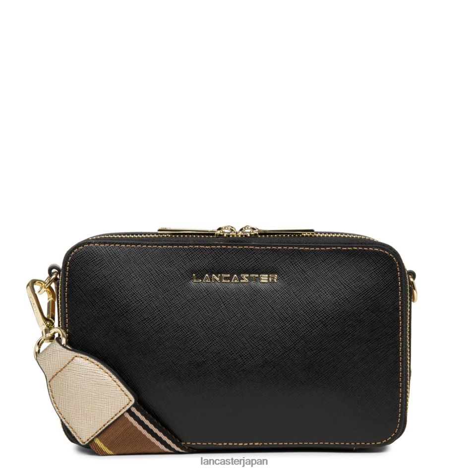 バッグ Lancaster Paris クロスボディバッグ サフィアーノ シグネチャー ノワール-キャメル-シャンパン 女性 VB8ZLR2079