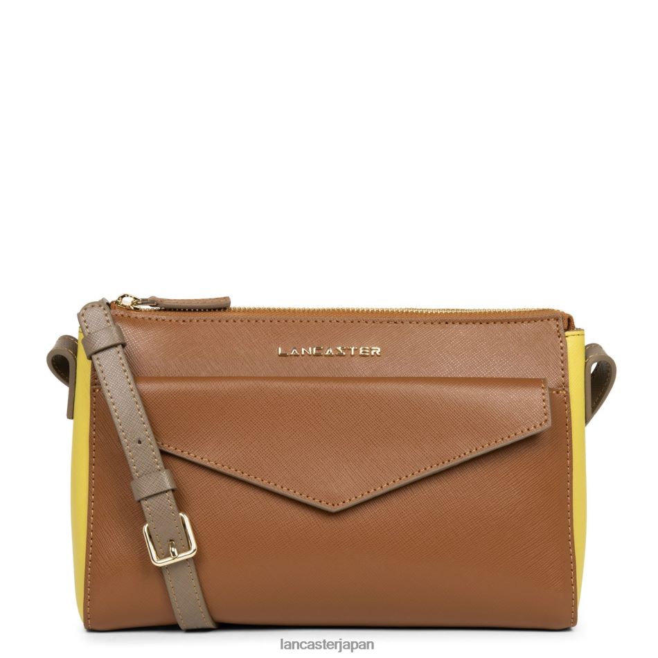 バッグ Lancaster Paris クロスボディバッグ サフィアーノ シグネチャー 新品 キャメル・ジョーヌ・ビジョン 女性 VB8ZLR2093