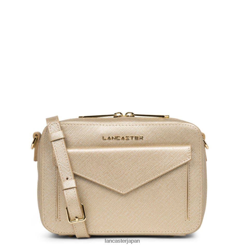 バッグ Lancaster Paris クロスボディバッグ サフィアーノ シグネチャー 新品 シャンパン 女性 VB8ZLR2095