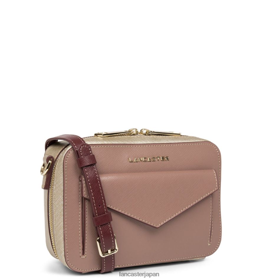 バッグ Lancaster Paris クロスボディバッグ サフィアーノ シグネチャー 新品 ローズ アンティーク シャンパン ボルドー 女性 VB8ZLR2098
