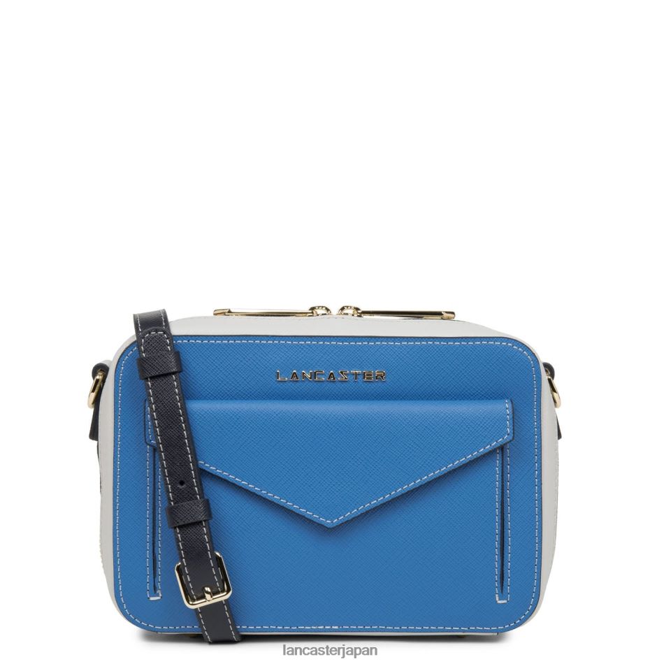 バッグ Lancaster Paris クロスボディバッグ サフィアーノ シグネチャー 新品 ブルー シアン グリ パール ブルー フォンセ 女性 VB8ZLR2104