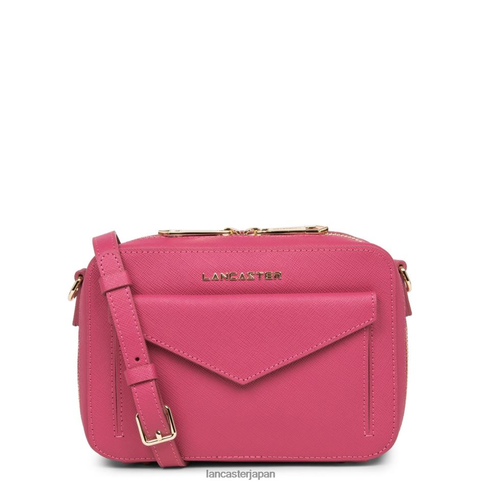 バッグ Lancaster Paris クロスボディバッグ サフィアーノ シグネチャー 新品 フクシア 女性 VB8ZLR2106