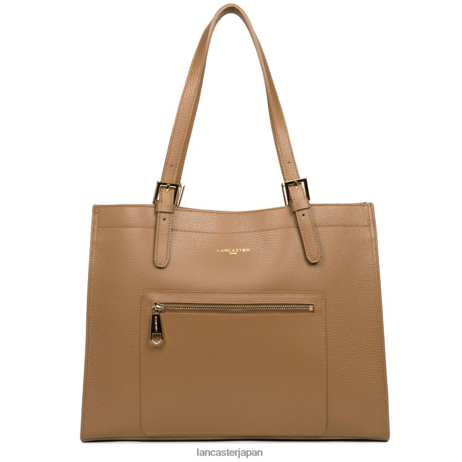 バッグ Lancaster Paris ラージトートバッグ フーロンヌ ダブル ラクダ・イン・ノワール 女性 VB8ZLR2909
