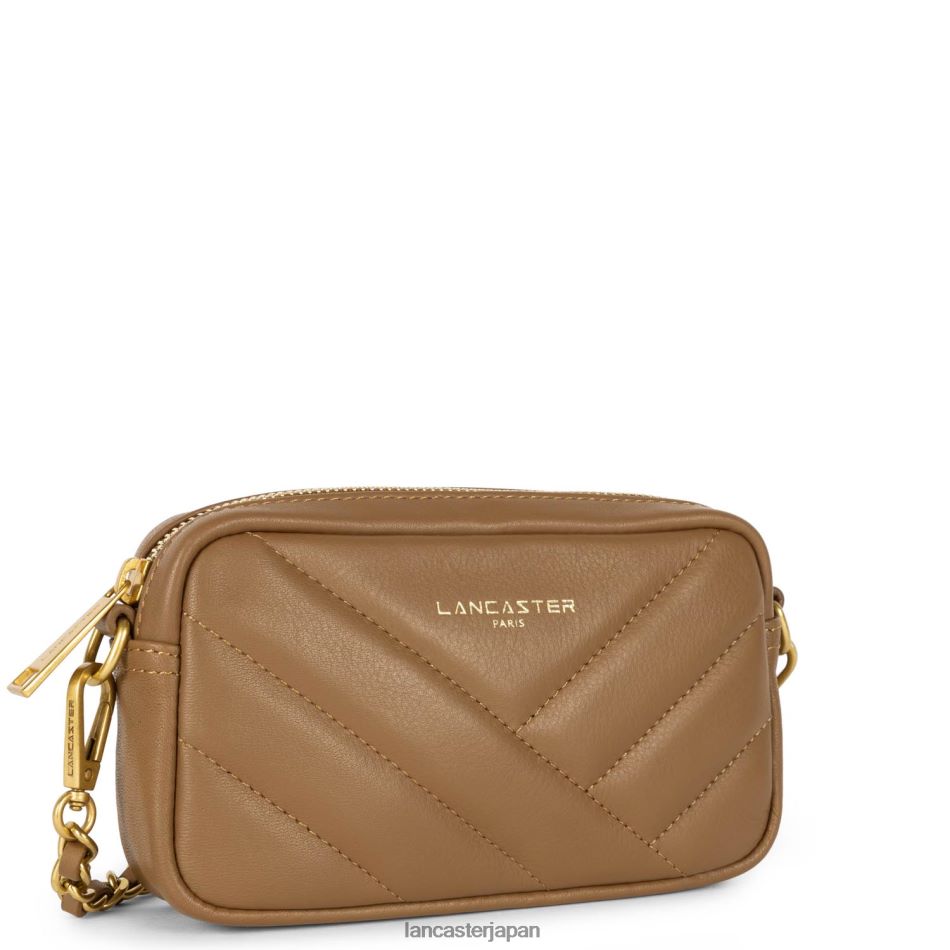 バッグ Lancaster Paris ミニスマホホルダー ソフトマトラッセ キャメル 女性 VB8ZLR2