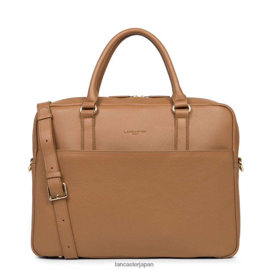 バッグ Lancaster Paris ポートフォリオ ドキュメント ホルダー バッグ マドモアゼル ビジネス キャメル 女性 VB8ZLR3022