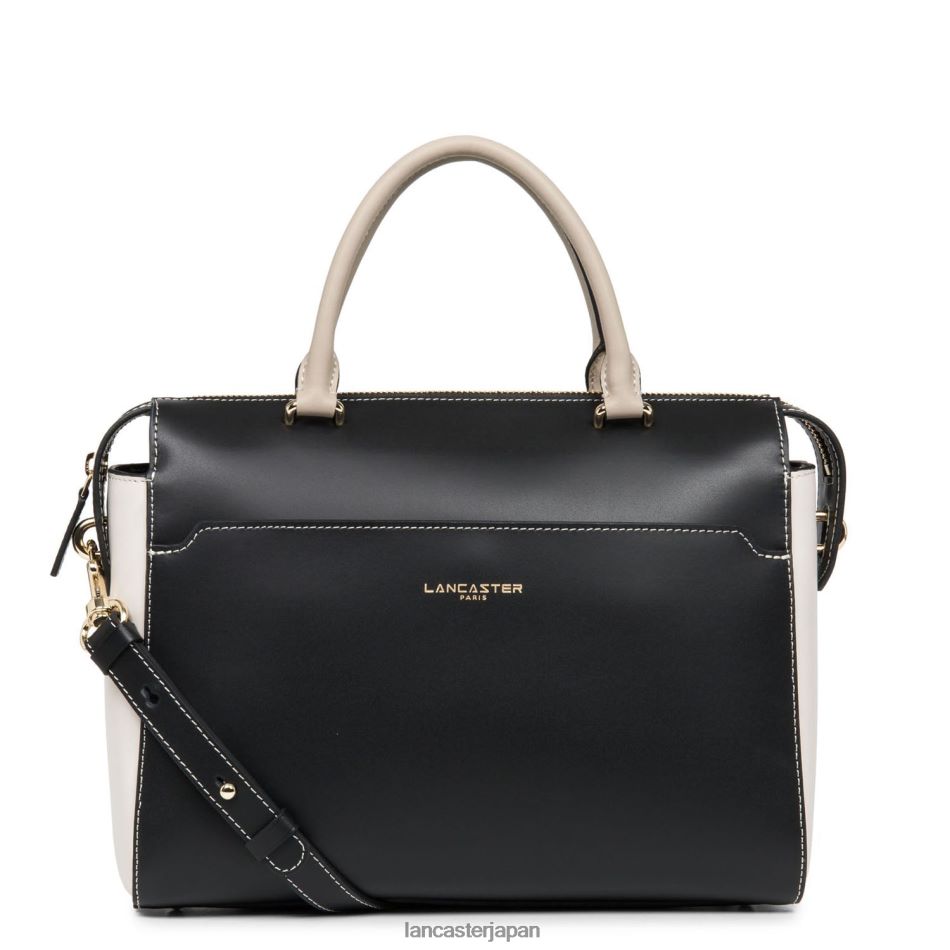 バッグ Lancaster Paris ハンドバッグは滑らかまたは軽量 ノワール エクリュ ガレ ローズ 女性 VB8ZLR3076