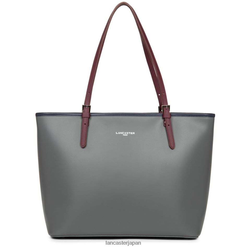 バッグ Lancaster Paris 大きめのトートバッグ スムース グリ ブルー フォンセ ボルドー 女性 VB8ZLR3133