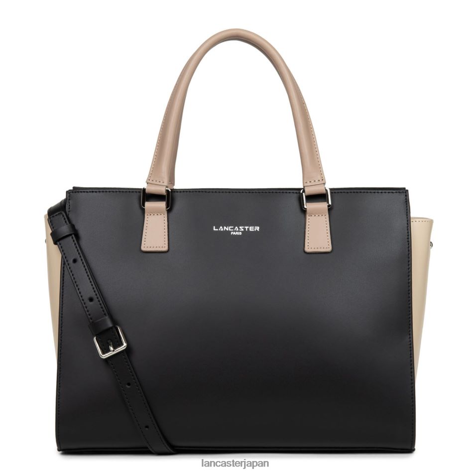 バッグ Lancaster Paris 大きめのトートバッグ スムース ノワール・ヌード・クレア・ヌード・フォンセ 女性 VB8ZLR3143
