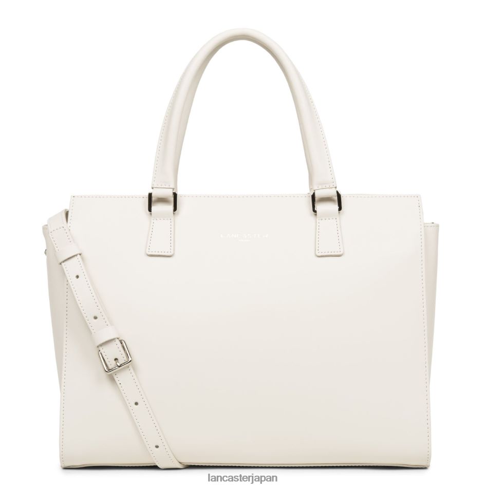 バッグ Lancaster Paris 大きめのトートバッグ スムース 生成り 女性 VB8ZLR3147