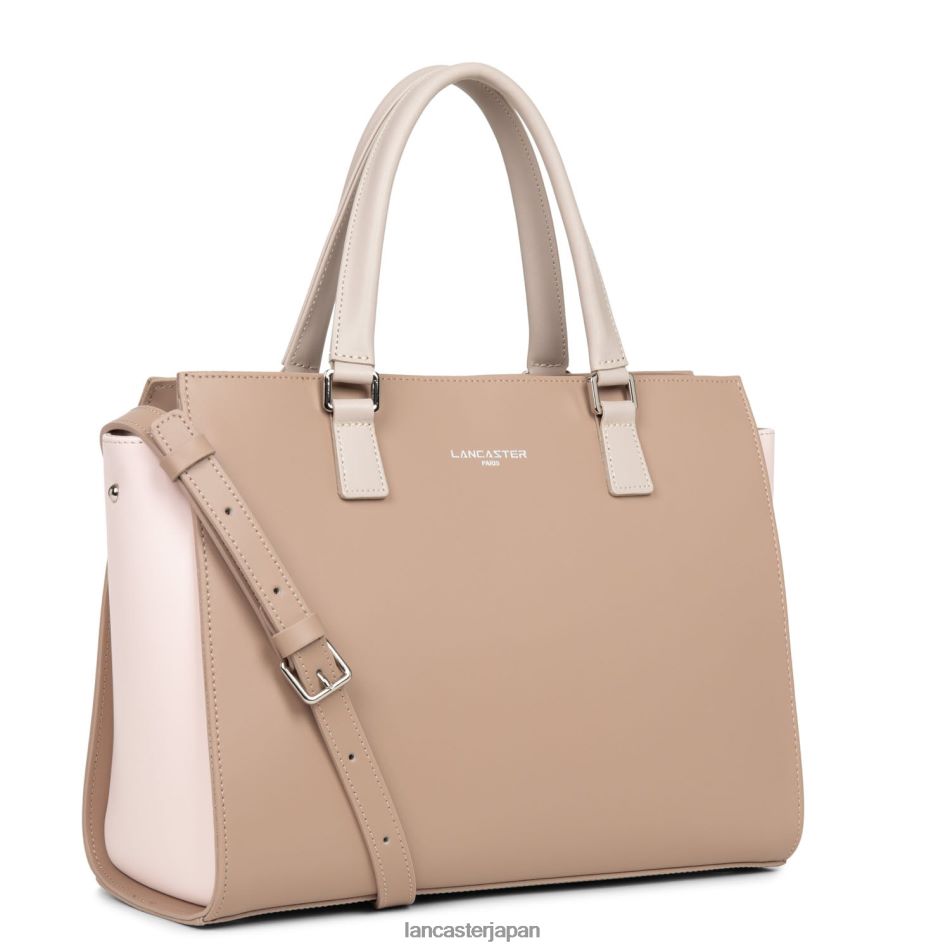バッグ Lancaster Paris 大きめのトートバッグ スムース ヌードローズガレローズ 女性 VB8ZLR3153
