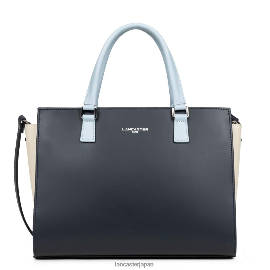 バッグ Lancaster Paris 大きめのトートバッグ スムース ブルーフォンセエクリュブルーシエル 女性 VB8ZLR3157