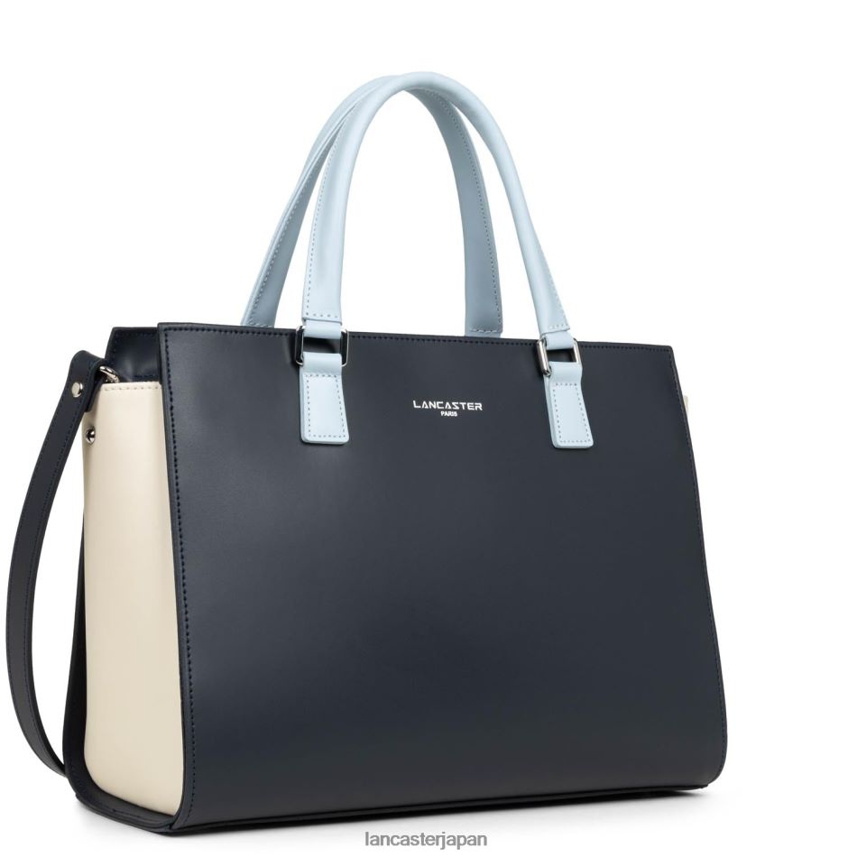 バッグ Lancaster Paris 大きめのトートバッグ スムース ブルーフォンセエクリュブルーシエル 女性 VB8ZLR3157