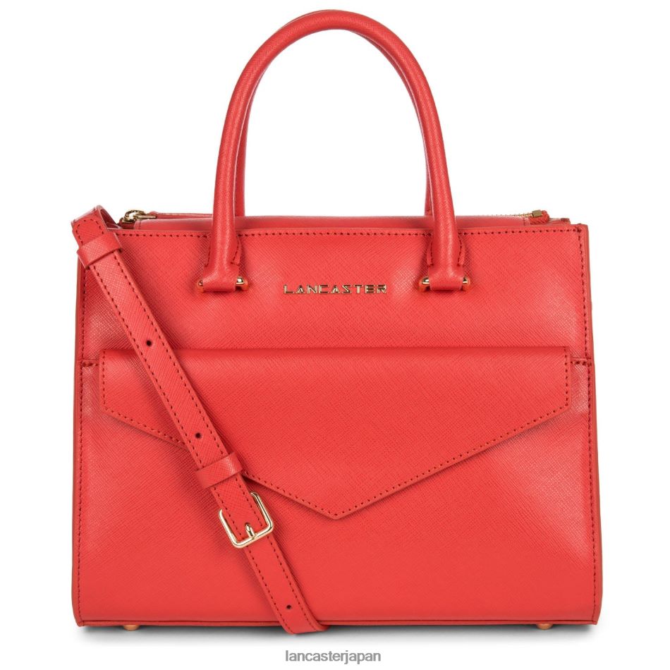 バッグ Lancaster Paris ハンドバッグ サフィアーノ シグネチャー 新品 ペーストク 女性 VB8ZLR3182