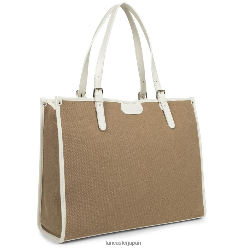 バッグ Lancaster Paris トートバッグ アクチュアルミディ ヌードエクリュ 女性 VB8ZLR3284