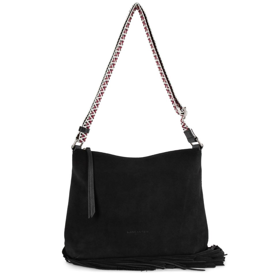 バッグ Lancaster Paris バケットバッグ サンタフェ フリンジ ノワール 女性 VB8ZLR3399