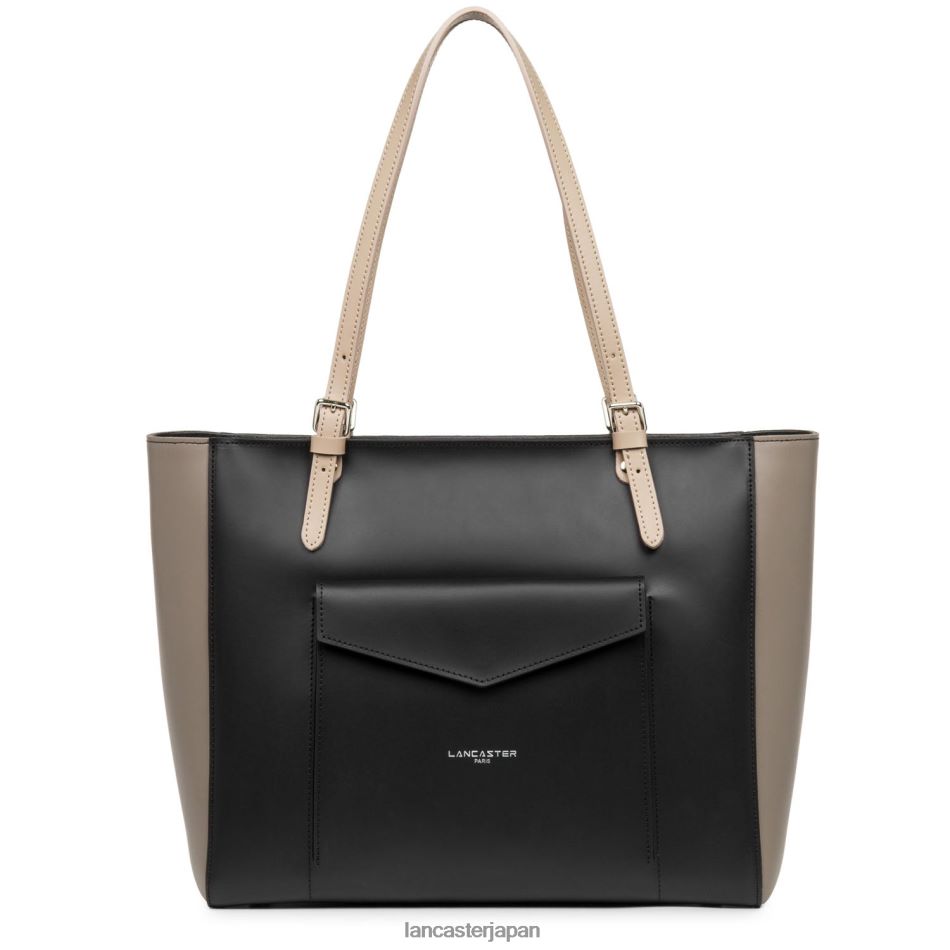 バッグ Lancaster Paris トートバッグ スムース 新品 ノワール-トープ-ヌードフォンセ 女性 VB8ZLR3419