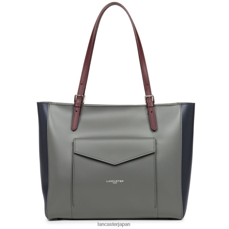 バッグ Lancaster Paris トートバッグ スムース 新品 グリ ブルー フォンセ ボルドー 女性 VB8ZLR3426