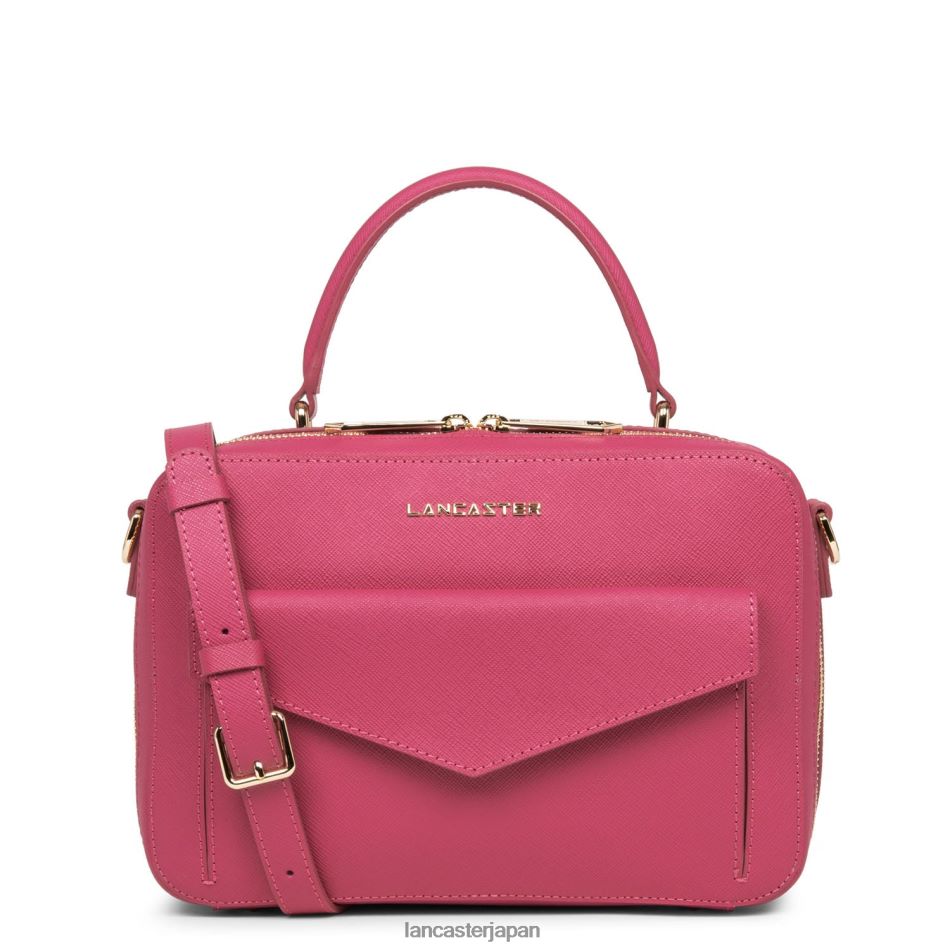 バッグ Lancaster Paris ハンドバッグ サフィアーノ シグネチャー 新品 フクシア 女性 VB8ZLR3446