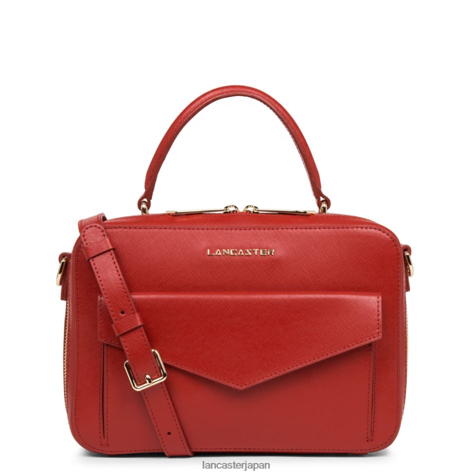 バッグ Lancaster Paris ハンドバッグ サフィアーノ シグネチャー ルージュ 女性 VB8ZLR3451