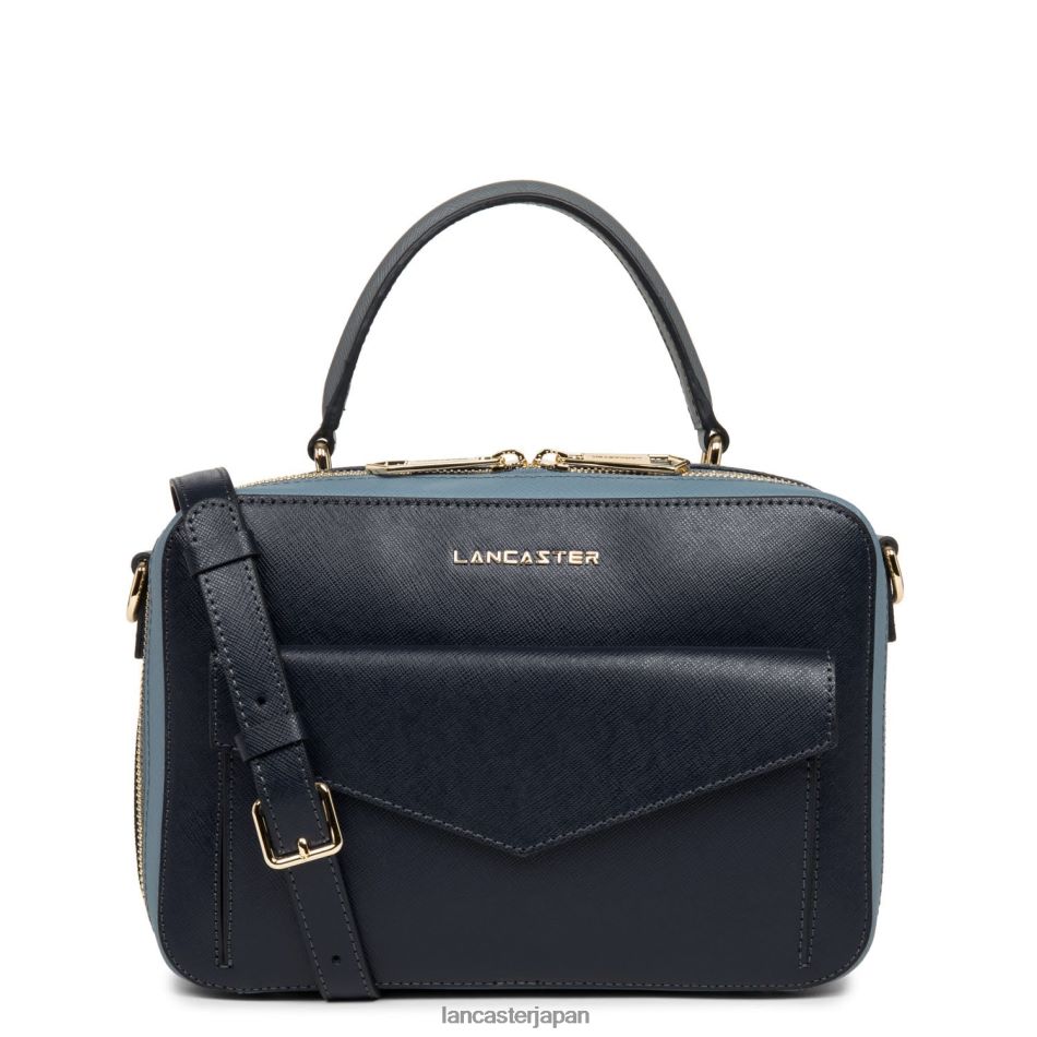 バッグ Lancaster Paris ハンドバッグ サフィアーノ シグネチャー ブルー フォンセ ブルー アルドワーズ グリ 女性 VB8ZLR3452