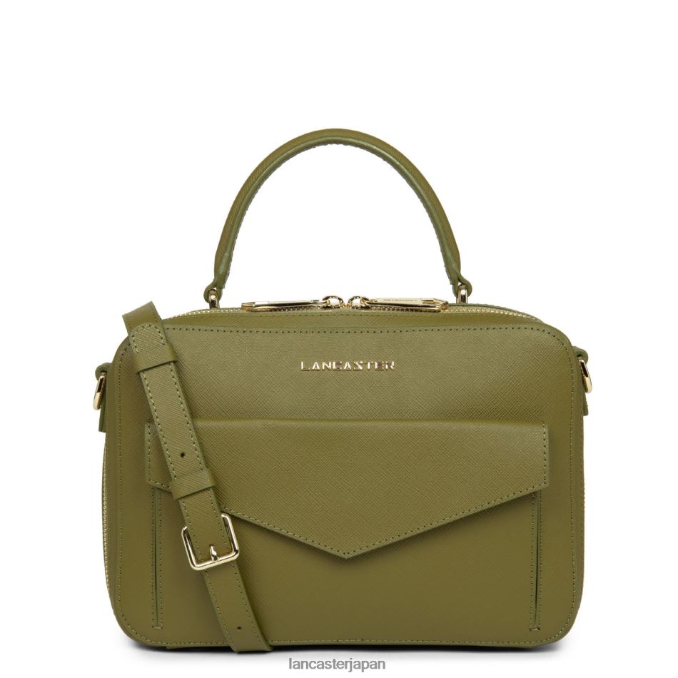 バッグ Lancaster Paris ハンドバッグ サフィアーノ シグネチャー カキ 女性 VB8ZLR3456