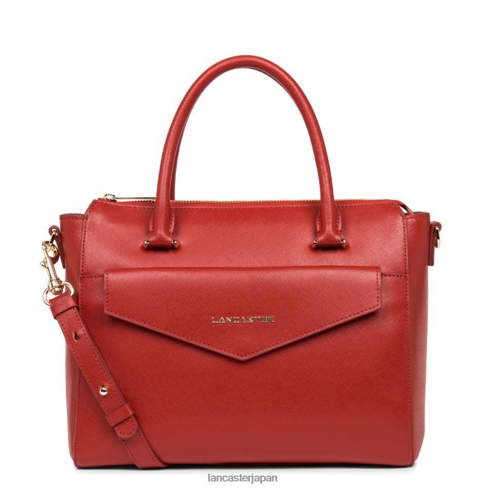 バッグ Lancaster Paris ハンドバッグ サフィアーノ シグネチャー ルージュ 女性 VB8ZLR3459