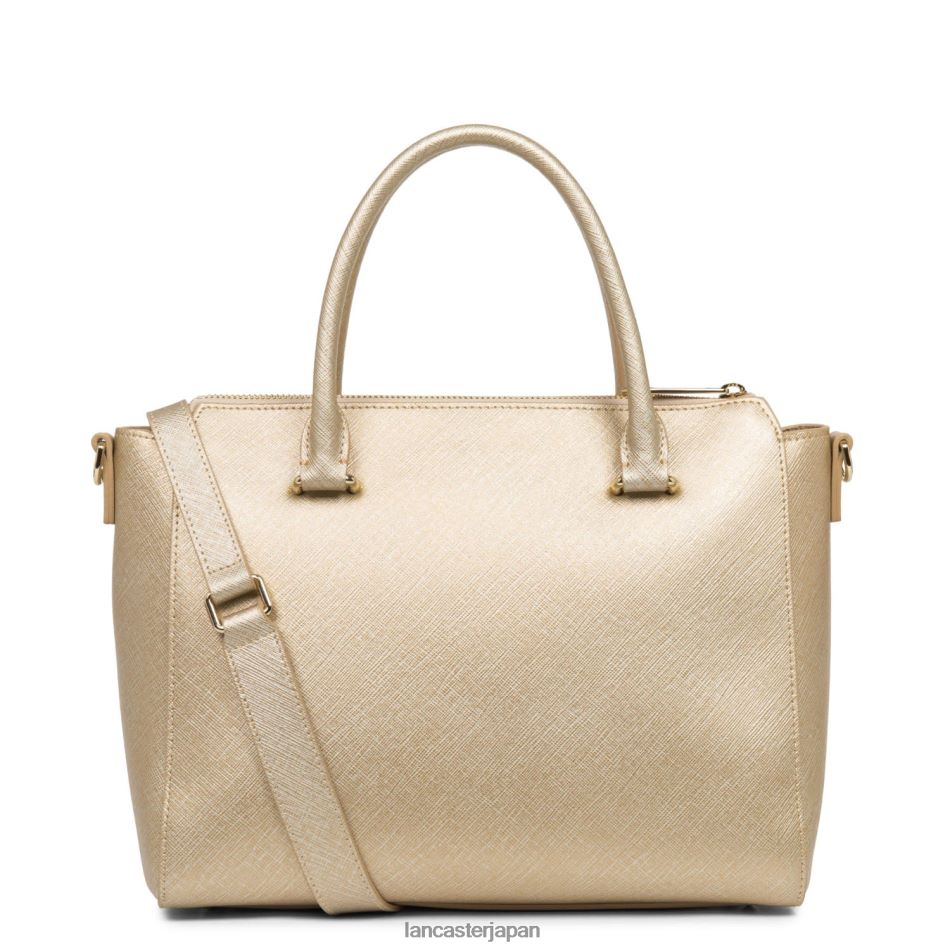 バッグ Lancaster Paris ハンドバッグ サフィアーノ シグネチャー 軽量 シャンパン 女性 VB8ZLR3462