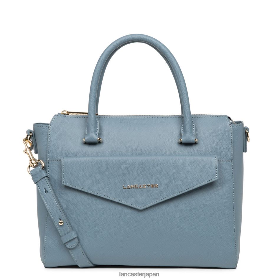 バッグ Lancaster Paris ハンドバッグ サフィアーノ シグネチャー 軽量 ブルー・アルドワーズ 女性 VB8ZLR3465