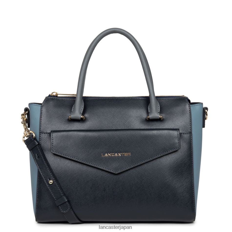 バッグ Lancaster Paris ハンドバッグ サフィアーノ シグネチャー 軽量 ブルー フォンセ ブルー アルドワーズ グリ 女性 VB8ZLR3470